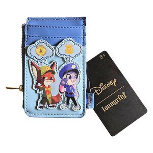 Disney Loungefly Zootopia Judy & Nick Card Wallet with Coin Zipper and ID Slot